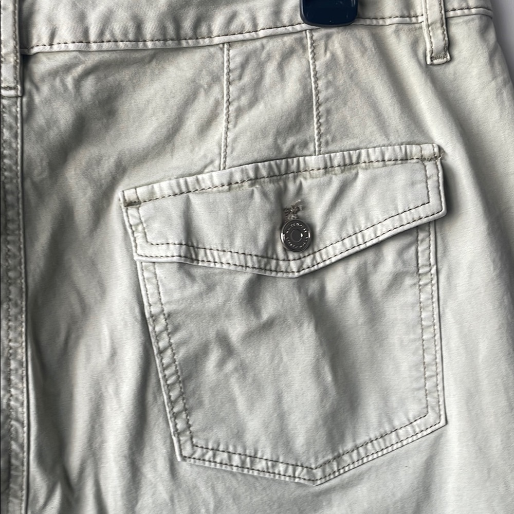 White House Black Market Tan Cargo Jumpsuit Relaxed Fit - Picture 8 of 10
